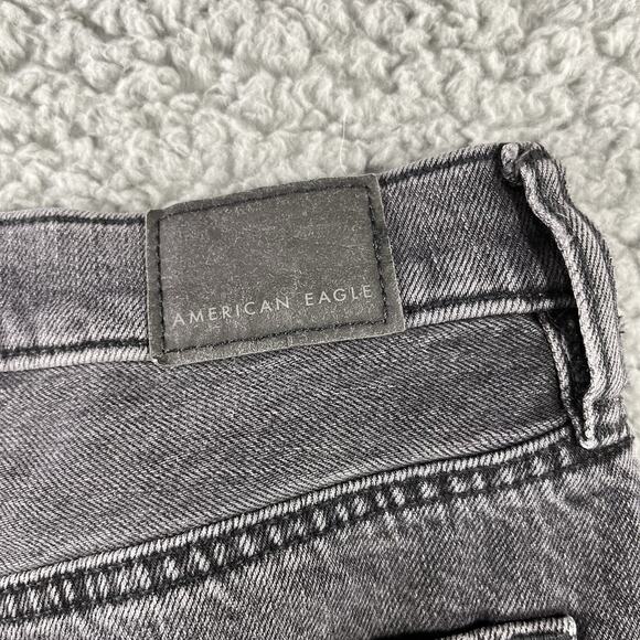 AMERICAN EAGLE 90s BOOTCUT JEANS WOMENS 2 BLACK DISTRESSED 28” WAIST 29” INSEAM - Picture 8 of 15